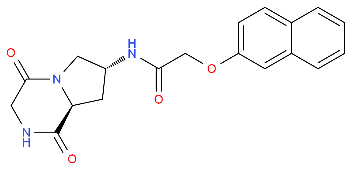 N-[(7R,8aS)-1,4-dioxooctahydropyrrolo[1,2-a]pyrazin-7-yl]-2-(2-naphthyloxy)acetamide_分子结构_CAS_)