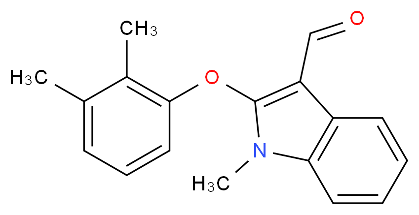 2-(2,3-Dimethylphenoxy)-1-methyl-1H-indole-3-carbaldehyde_分子结构_CAS_)