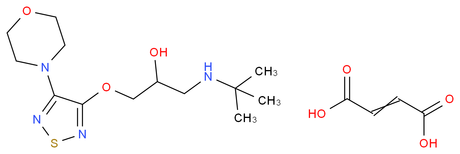 but-2-enedioic acid; tert-butyl(2-hydroxy-3-{[4-(morpholin-4-yl)-1,2,5-thiadiazol-3-yl]oxy}propyl)amine_分子结构_CAS_26921-17-5