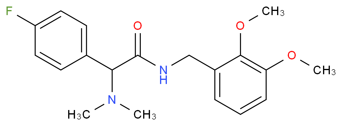 N-(2,3-dimethoxybenzyl)-2-(dimethylamino)-2-(4-fluorophenyl)acetamide_分子结构_CAS_)