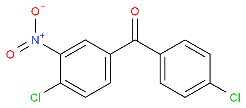 (4-chloro-3-nitrophenyl)(4-chlorophenyl)methanone_分子结构_CAS_31431-17-1