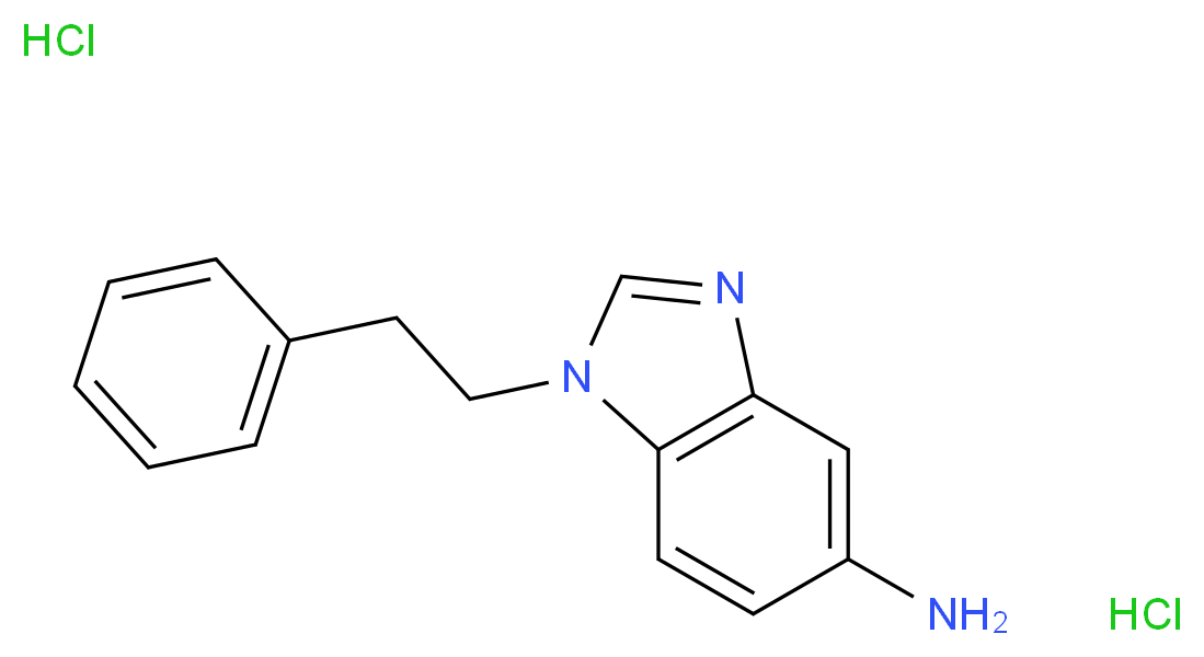 1-Phenethyl-1H-benzoimidazol-5-ylamine dihydrochloride_分子结构_CAS_)