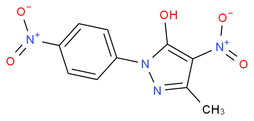 3-methyl-4-nitro-1-(4-nitrophenyl)-1H-pyrazol-5-ol_分子结构_CAS_132-42-3