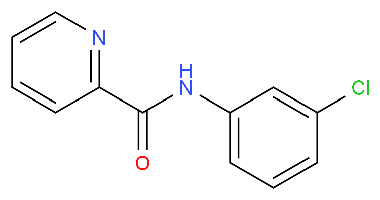 N-(3-chlorophenyl)pyridine-2-carboxamide_分子结构_CAS_61350-00-3