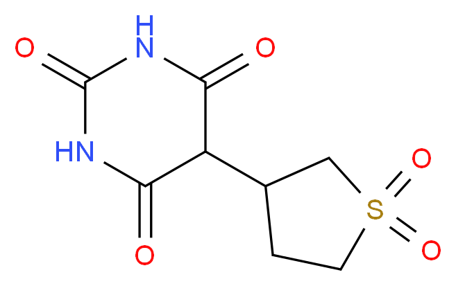 5-(1,1-dioxo-1λ<sup>6</sup>-thiolan-3-yl)-1,3-diazinane-2,4,6-trione_分子结构_CAS_92259-24-0