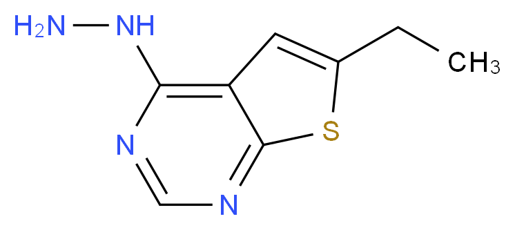 6-Ethyl-4-hydrazinothieno[2,3-d]pyrimidine_分子结构_CAS_439692-51-0)