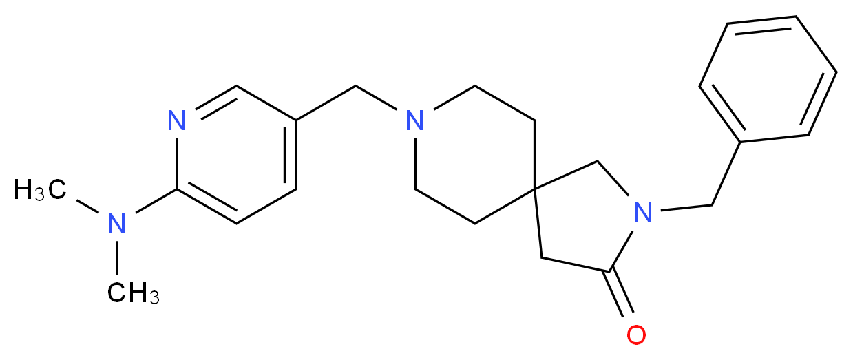 2-benzyl-8-{[6-(dimethylamino)pyridin-3-yl]methyl}-2,8-diazaspiro[4.5]decan-3-one_分子结构_CAS_)