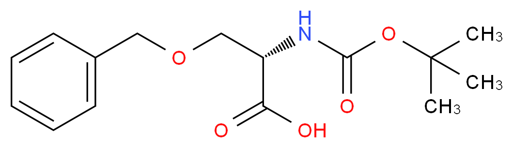 (2S)-3-(benzyloxy)-2-{[(tert-butoxy)carbonyl]amino}propanoic acid_分子结构_CAS_23680-31-1