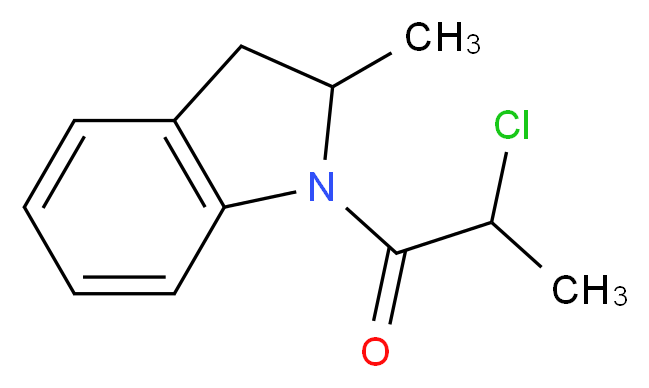 1-(2-Chloropropanoyl)-2-methylindoline_分子结构_CAS_)