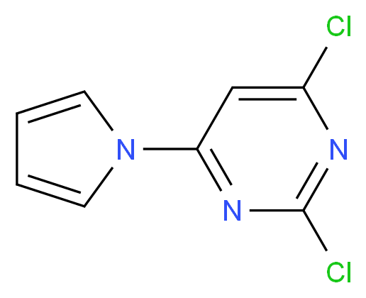 2,6-Dichloro-4-(1-pyrrolyl)pyrimidine_分子结构_CAS_321328-97-6)