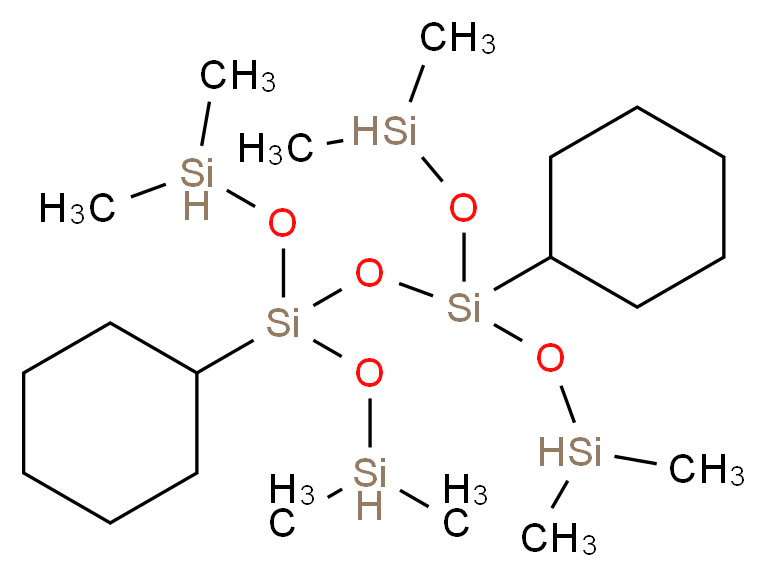 4,6-dicyclohexyl-4,6-bis[(dimethylsilyl)oxy]-2,8-dimethyl-3,5,7-trioxa-2,4,6,8-tetrasilanonane_分子结构_CAS_302912-36-3