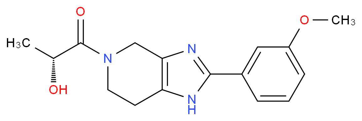 (2R)-1-[2-(3-methoxyphenyl)-1,4,6,7-tetrahydro-5H-imidazo[4,5-c]pyridin-5-yl]-1-oxopropan-2-ol_分子结构_CAS_)