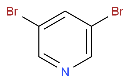 3,5-dibromopyridine_分子结构_CAS_625-92-3