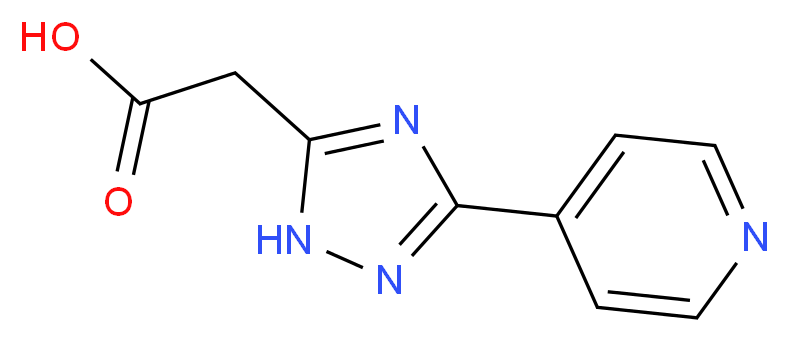 (3-pyridin-4-yl-1H-1,2,4-triazol-5-yl)acetic acid_分子结构_CAS_)