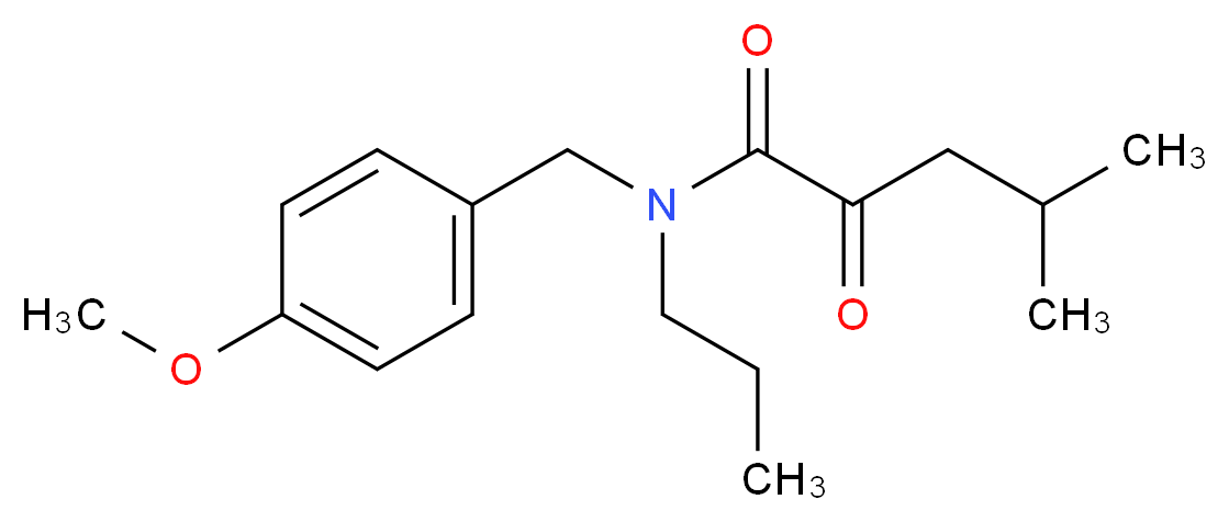 N-(4-methoxybenzyl)-4-methyl-2-oxo-N-propylpentanamide_分子结构_CAS_)