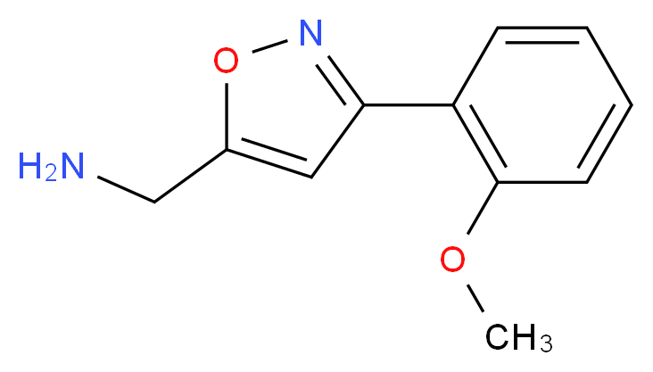 C-[3-(2-METHOXY-PHENYL)-ISOXAZOL-5-YL]-METHYLAMINE_分子结构_CAS_543713-31-1)