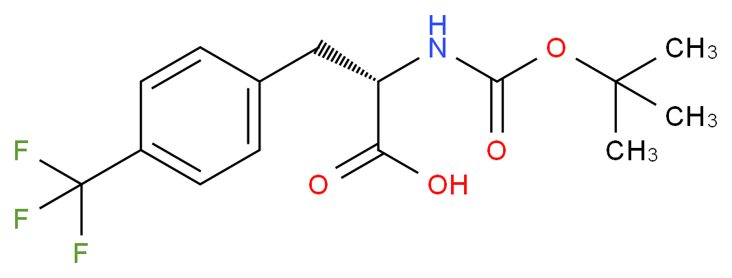 4-(Trifluoromethyl)-L-phenylalanine, N-BOC protected_分子结构_CAS_114873-07-3)