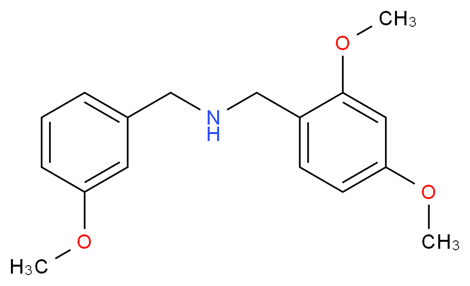 [(2,4-dimethoxyphenyl)methyl][(3-methoxyphenyl)methyl]amine_分子结构_CAS_355816-85-2