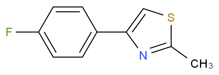 4-(4-Fluoro-phenyl)-2-methyl-thiazole_分子结构_CAS_450-29-3)