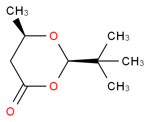 (2R,6R)-2-tert-butyl-6-methyl-1,3-dioxan-4-one_分子结构_CAS_100017-18-3