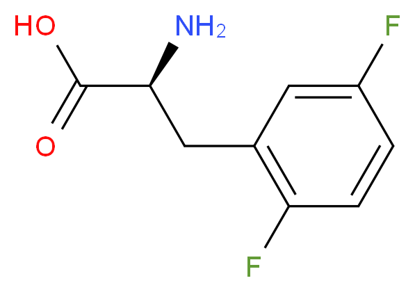 (2S)-2-amino-3-(2,5-difluorophenyl)propanoic acid_分子结构_CAS_31105-92-7