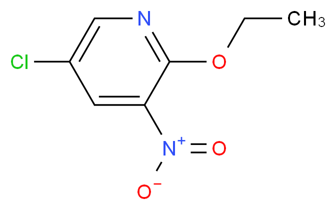 5-chloro-2-ethoxy-3-nitropyridine_分子结构_CAS_886373-32-6