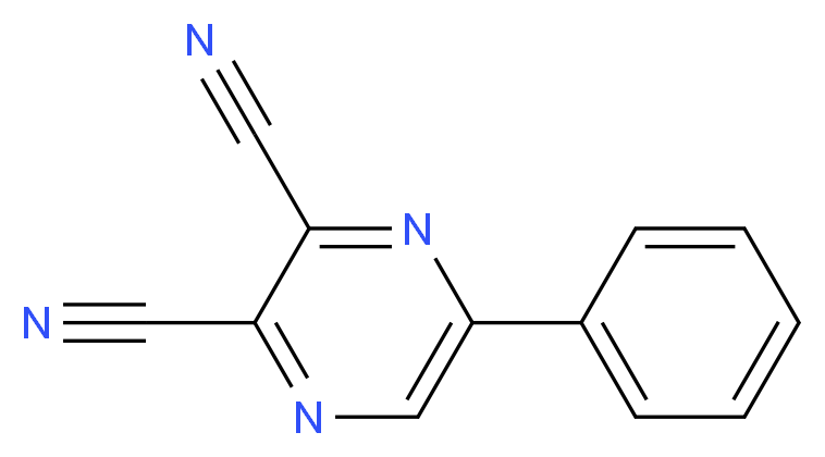 2,3-Dicyano-5-phenylpyrazine_分子结构_CAS_52109-66-7)