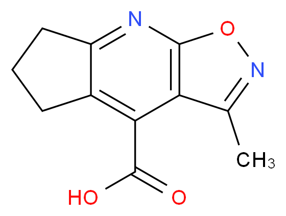 3-methyl-6,7-dihydro-5H-cyclopenta[b]isoxazolo[4,5-e]pyridine-4-carboxylic acid_分子结构_CAS_)