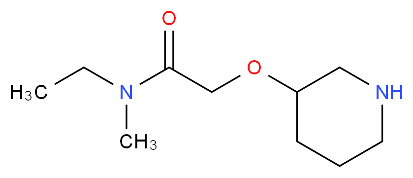 N-ethyl-N-methyl-2-(piperidin-3-yloxy)acetamide_分子结构_CAS_902836-76-4