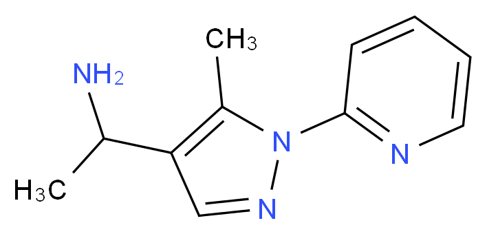 1-(5-methyl-1-pyridin-2-yl-1H-pyrazol-4-yl)ethanamine_分子结构_CAS_)