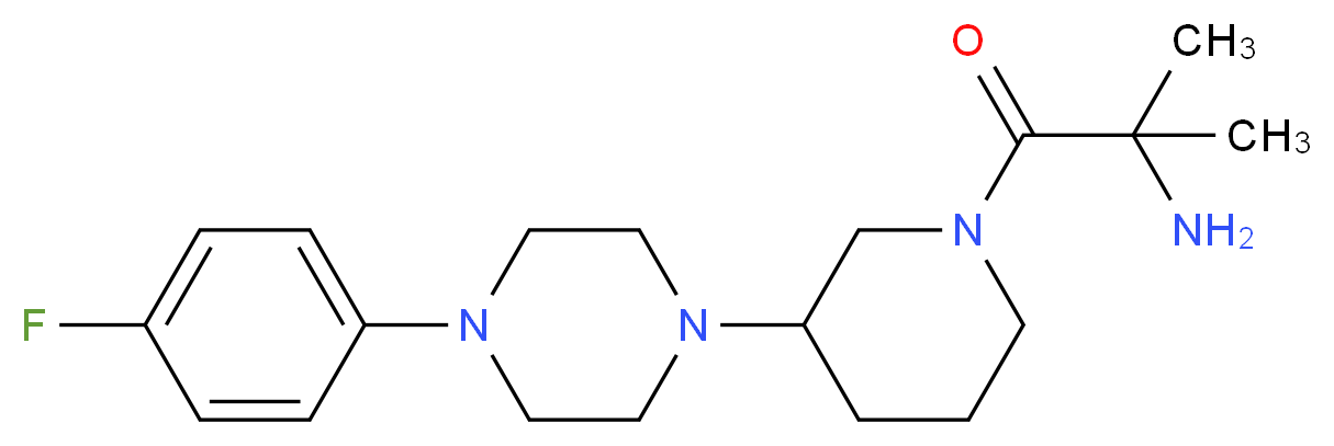 (2-{3-[4-(4-fluorophenyl)-1-piperazinyl]-1-piperidinyl}-1,1-dimethyl-2-oxoethyl)amine_分子结构_CAS_)