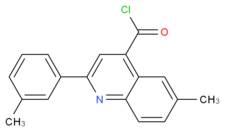 6-Methyl-2-(3-methylphenyl)quinoline-4-carbonyl chloride_分子结构_CAS_)