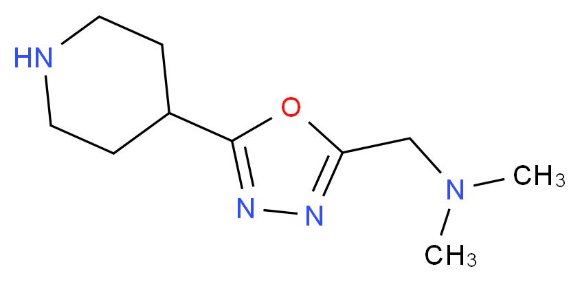 dimethyl({[5-(piperidin-4-yl)-1,3,4-oxadiazol-2-yl]methyl})amine_分子结构_CAS_949100-23-6