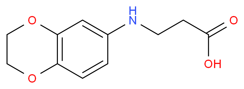 3-(2,3-Dihydro-benzo[1,4]dioxin-6-ylamino)-propionic acid_分子结构_CAS_436087-14-8)