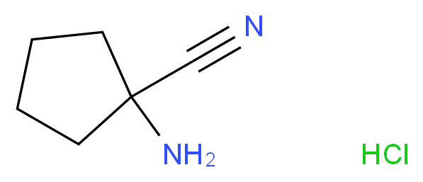 1-aminocyclopentane-1-carbonitrile hydrochloride_分子结构_CAS_16195-83-8