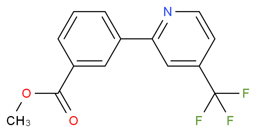 3-(4-Trifluoromethyl-pyridin-2-yl)-benzoic acid methyl ester_分子结构_CAS_)