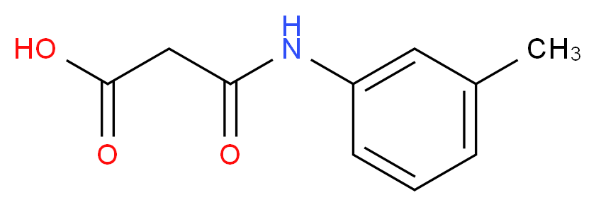 2-[(3-methylphenyl)carbamoyl]acetic acid_分子结构_CAS_95262-00-3