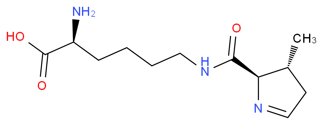 (2S)-2-amino-6-{[(2R,3R)-3-methyl-3,4-dihydro-2H-pyrrol-2-yl]formamido}hexanoic acid_分子结构_CAS_448235-52-7