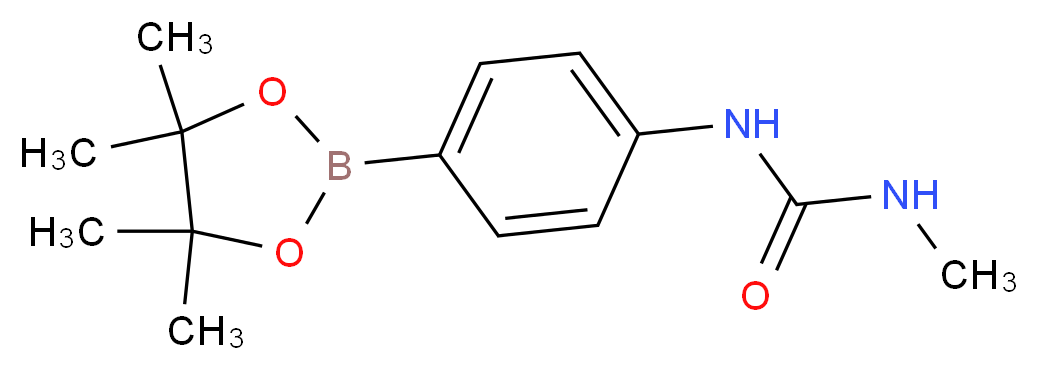 3-methyl-1-[4-(tetramethyl-1,3,2-dioxaborolan-2-yl)phenyl]urea_分子结构_CAS_874290-99-0