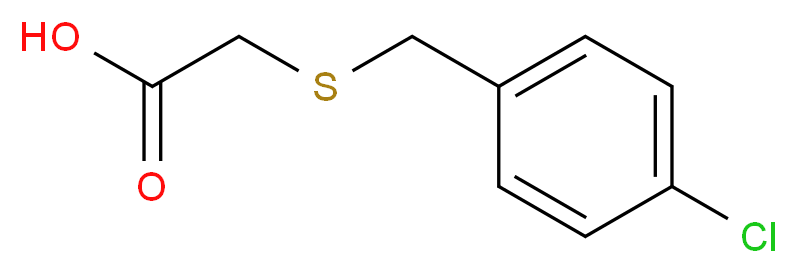 [(4-Chlorobenzyl)thio]acetic acid_分子结构_CAS_)