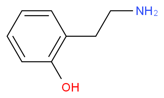 2-(2-aminoethyl)phenol_分子结构_CAS_2039-66-9