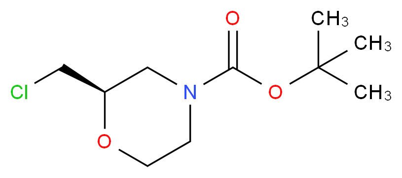 tert-butyl (2R)-2-(chloromethyl)morpholine-4-carboxylate_分子结构_CAS_650579-38-7