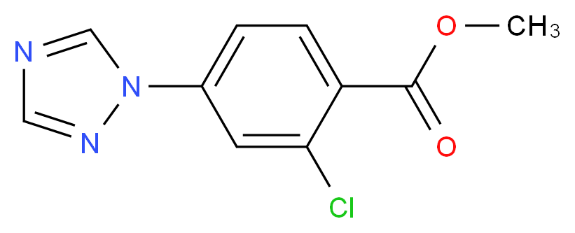 Methyl 2-chloro-4-(1H-1,2,4-triazol-1-yl)-benzenecarboxylate_分子结构_CAS_)