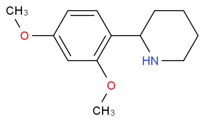 2-(2,4-Dimethoxyphenyl)piperidine_分子结构_CAS_)