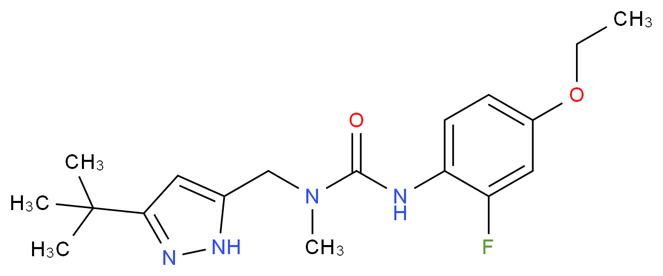 N-[(3-tert-butyl-1H-pyrazol-5-yl)methyl]-N'-(4-ethoxy-2-fluorophenyl)-N-methylurea_分子结构_CAS_)
