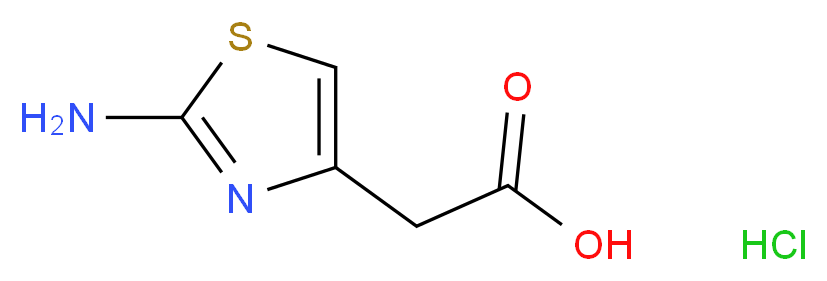 2-氨基-4-噻唑乙酸盐酸盐_分子结构_CAS_66659-20-9)