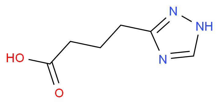 4-(1H-1,2,4-triazol-3-yl)butanoic acid_分子结构_CAS_158147-52-5