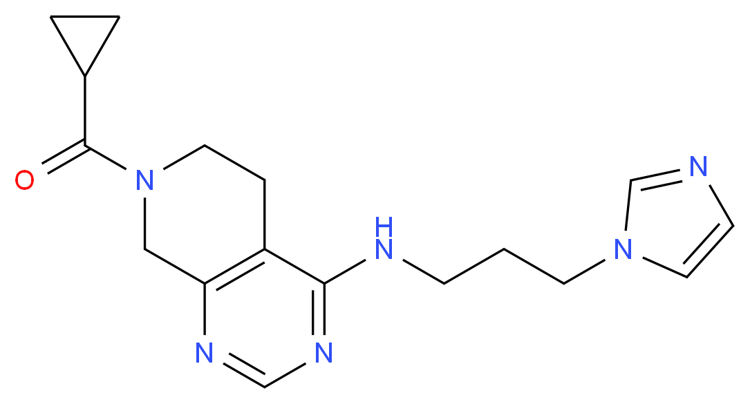 7-(cyclopropylcarbonyl)-N-[3-(1H-imidazol-1-yl)propyl]-5,6,7,8-tetrahydropyrido[3,4-d]pyrimidin-4-amine_分子结构_CAS_)