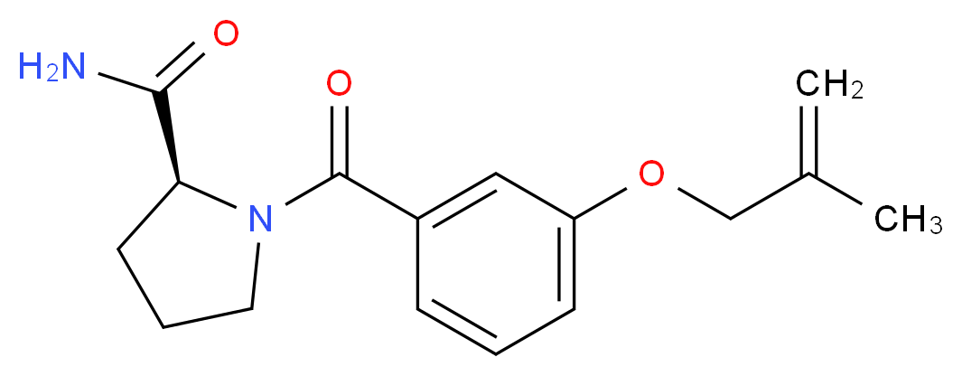 (2S)-1-{3-[(2-methylprop-2-en-1-yl)oxy]benzoyl}pyrrolidine-2-carboxamide_分子结构_CAS_)