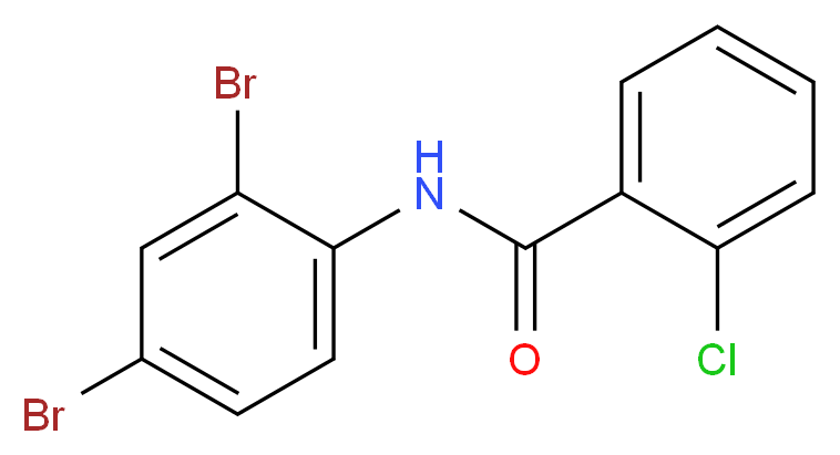 2-chloro-N-(2,4-dibromophenyl)benzamide_分子结构_CAS_339252-38-9